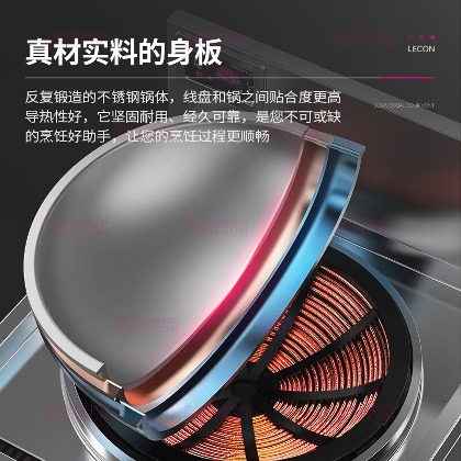 商用電磁爐,電炒爐,雙頭小炒灶,樂(lè)創(chuàng)電器